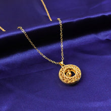 Traditional Gold - Tone Round Jhumka Pendant Chain Necklace (1 Pc) - justgrabit.in | Just Grab It