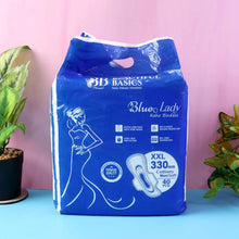 Beautiful Basics Blue Lady Extra Long Pads With Wides Wings Sanitary Pads – 330 mm, 40 - Pack - justgrabit.in | Just Grab It