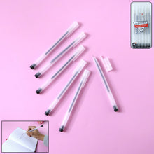 Transparent Smooth Writing Black Gel Pens Set of 6 Pieces - justgrabit.in | Just Grab It