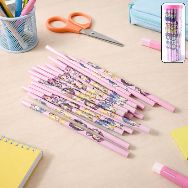 Cartoon Printed Wooden Pencil Set (50 Pc Pack) - justgrabit.in | Just Grab It