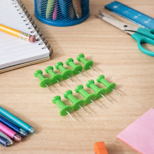 Green Plastic Push Pins Thumb Tacks for Notice Board (10 Pc) - justgrabit.in | Just Grab It