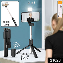 3 in 1 Wired Selfie Stick with Extendable Handle (70 Cm Long) - justgrabit.in | Just Grab It