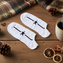 White Star Pattern Low - Cut Socks (1 Pair) - justgrabit.in | Just Grab It