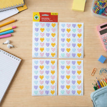 Colorful Heart Shape Decorative Sticker Set (4 Sheets, 112 Pc) - justgrabit.in | Just Grab It