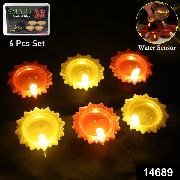 Water Sensor LED Diya Set (6 Pc) - Justgrabit Inc.