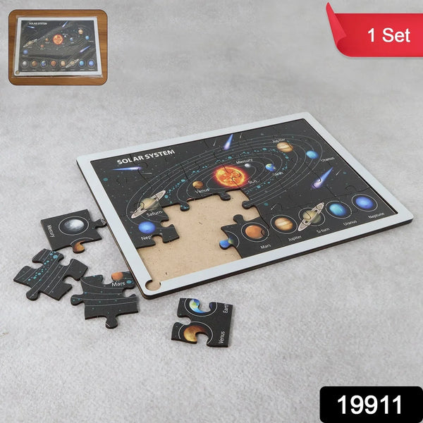 Wooden Solar System Puzzle for Kids - (1 Set) - Justgrabit Inc.
