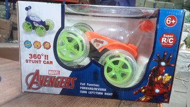 Rechargeable 360° Stunt Remote Control Car with 3D Lights & Music for Kids - justgrabit.in | Just Grab It