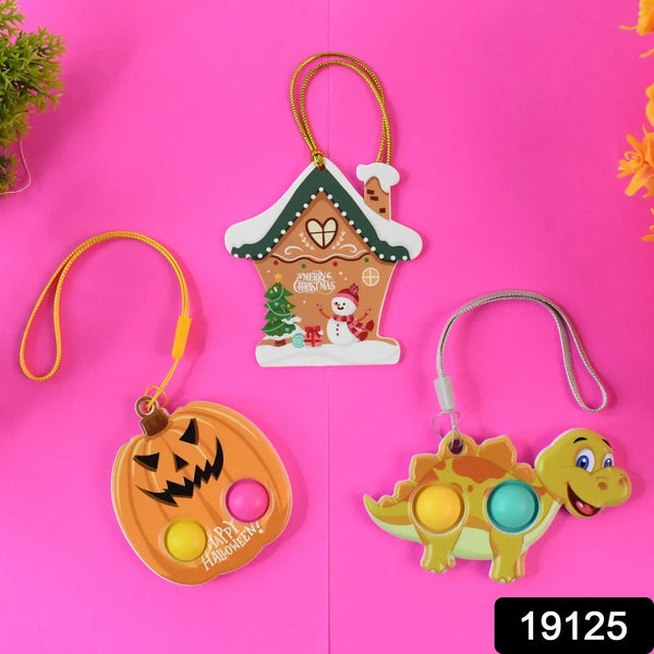 Silicone Push Bubble Fidget Keychain Toy (1 Pc) - Justgrabit Inc.