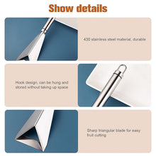 Stainless Steel Fruit Carving Knife - V Shape Channel Knife Tool (1 Pc) - justgrabit.in | Just Grab It