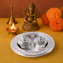 Round Shape Special Puja Thali, Kumkum Thali Holder (1 Pc / Small) - justgrabit.in | Just Grab It