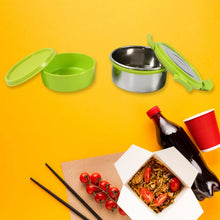 Stainless Steel Tiffin Lunch Box Container / Dabba with 4 Side Clip Lock Lid for Office & School Use/ Food Grade / Air Tight / Easy to Carry / Leak Proof - Justgrabit Inc.