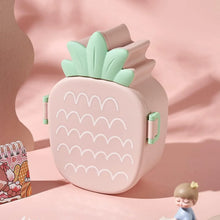 Kids Lunch Box Cute Pineapple Shaped Bento Box with Fork Spoon Snack Container Microwave Portable Office Lunch Box (1 Pc / With Spoon, Fork & Color Box) - Justgrabit Inc.