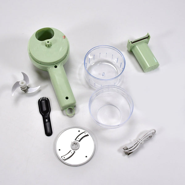 4 in 1 Handheld Electric Vegetable Cutter Set - justgrabit.in | Just Grab It