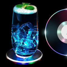Colorful LED Cocktail Coaster, Round Ultra - Thin LED Drink Coaster (1 Pc) - justgrabit.in | Just Grab It