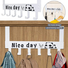 Heavy - Duty Carbon Steel Over Door Hook Rack for Towels & Coats (1 Pc, 6 Hooks) - Justgrabit Inc.