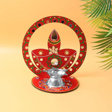 Handcrafted Wooden Decorative Diya Stand (1 Pc) - Justgrabit Inc.