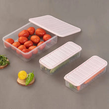 Plastic Food Storage Container for Fridge, fridge storage boxes with Lid Stackable Fridge Storage Containers freeze organizer items and storage, vegetable storage box for fridge, (3 Pcs set) - Justgrabit Inc.