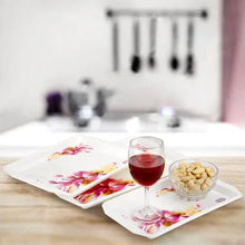 Serving Tray Set (Pack of 3 Pcs / Multicolor / Mix Size) - justgrabit.in | Just Grab It