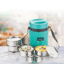 Double Wall Insulated Tiffin with Handle (1 Pc): Stackable, Hot Food Container - Justgrabit Inc.