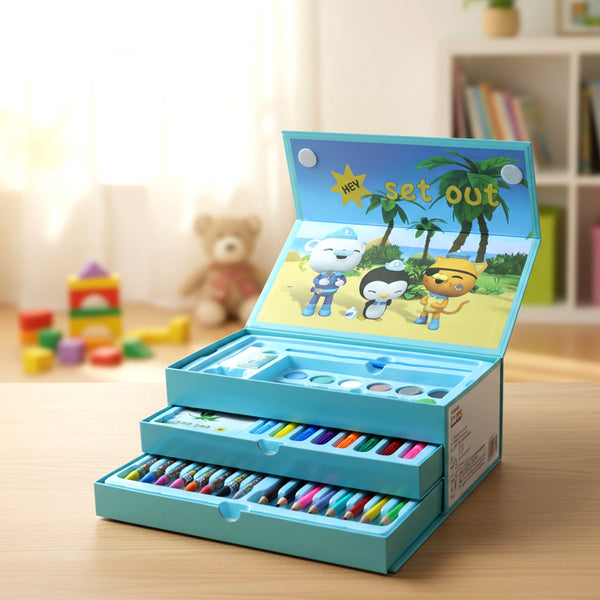 Drawing Kit Box for Kids with Colors & Tools (1 Pc) - justgrabit.in | Just Grab It