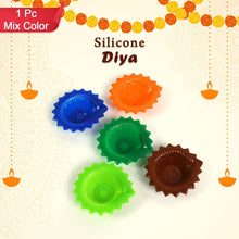 Silicone Diya Diwali Attractive Design Colourful Diya Combo, (Mix Design /1 Pc) - justgrabit.in | Just Grab It