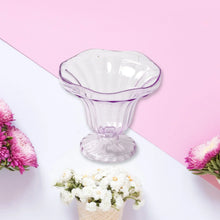 Crystal Plastic Ice - Cream Bowl, Home & Kitchen Serving Platter or Dessert Cup for Sundae, Sweets, Snacks, Fruit, Pudding, Nuts or Dip, Serving Bowls (Crystal Cups, Set of 6) - Justgrabit Inc.
