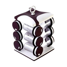 Spice jar Set - Food Grade Plastic 12pcs Spice jar (Brown Box) - Justgrabit Inc.