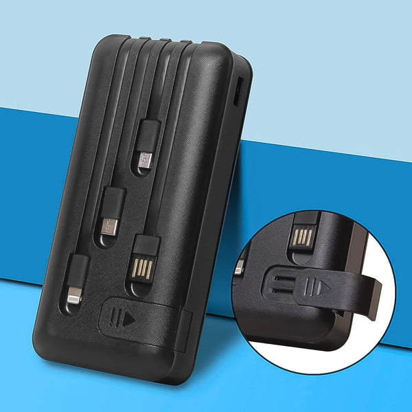 10000mAh, 12W Fast Charging Power Bank with built 4 in 1 USB with Mobile Holder (1 Pc) - Justgrabit Inc.