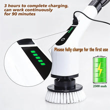7 - in - 1 Electric Spin Scrubber Cleaning Brush with Extension Handle (1 Set) - Justgrabit Inc.