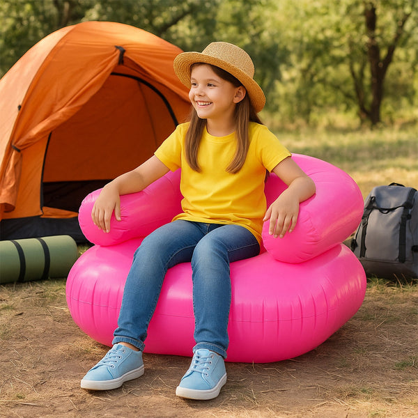 Inflatable Sofa Chair Boys and Girls Suitable for Camping (28 Inch Approx / 1 Set) - justgrabit.in | Just Grab It