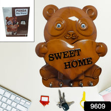 Cute Plastic Panda Key Holder, Wall Key Rack with 5 Hooks (1 Pc) - justgrabit.in | Just Grab It