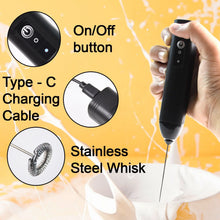 Small Electric Handheld Milk Frother with Stainless Steel Whisk (1 Pc) - Justgrabit Inc.