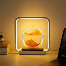 13477 3D Wireless Charging LED Light USB Quicksand Painting Lamp for Bedroom - justgrabit.in | Just Grab It