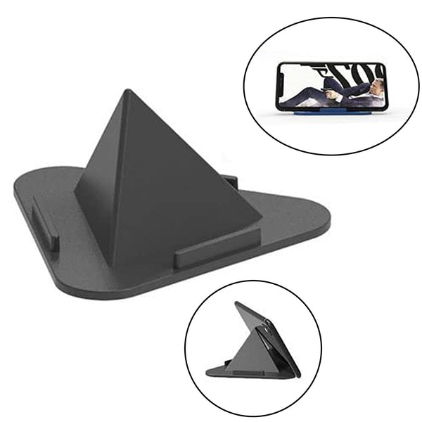 Pyramid Black Mobile Stand with 3 Different Inclined Angles - justgrabit.in | Just Grab It