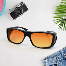 Protect Sunglasses | Clear Vision Glasses for Driving Car & Bike Riding Yellow/Black Glasses for Men and Women - justgrabit.in | Just Grab It