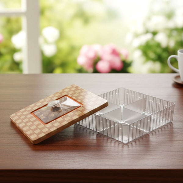 Plastic Multipurpose Dry Fruit Chocolates Mouth Box (1 Pc) - justgrabit.in | Just Grab It