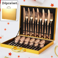 Kitchen Tableware / Flatware Sets Kitchen Forks Spoons with Gift Box (24 Pcs Set) - justgrabit.in | Just Grab It