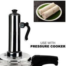 Puttu Maker Set with Steamer Plate & Pressure Cooker Top, Stainless Steel - justgrabit.in | Just Grab It