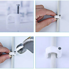 Wire Wall Clips, Plastic Cable Clips Round Wire Pins with Steel Nail (20 Pcs Set) - Justgrabit Inc.