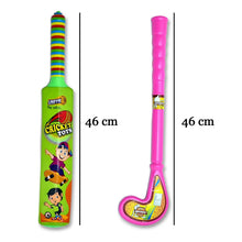 Combo of Light Weight Plastic Bat, Ball & Hockey for Kids, Boys, Indoor, Outdoor Play - Justgrabit Inc.