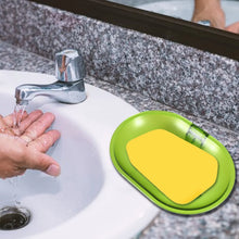 Plastic Soap Dish Holder for Bathroom Shower Wall Mounted Self Adhesive Soap Holder Saver Tray - Plastic Sponge Holder for Kitchen Storage Rack Soap Box, Bathroom ,Sabudani - Justgrabit Inc.