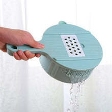 Vegetable Choppers with Drain Basket | 6 in 1 Vegetable Slicer Blades (1 Set) - justgrabit.in | Just Grab It