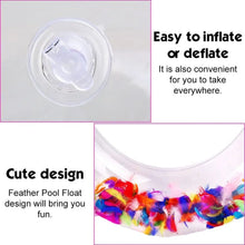 Swim Ring, For Adults, Conveniently Portable, Feathers, Swimming Ring, For Water Play, For Beaches, Swimming, Summer Vacation, Women's, Men's (1 Pc) - Justgrabit Inc.