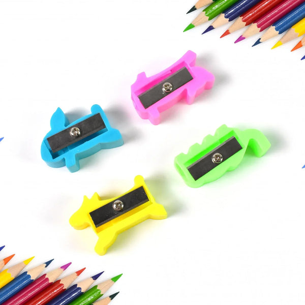 Plastic Small Cute Pencil Sharpener (1 Pc / Mix Design & Color) - justgrabit.in | Just Grab It