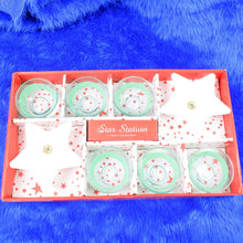 Star Station 6 Pc Glass Bowl & 2 Pc Plastic Star Snack Bowl Set (8 Pcs Set) - justgrabit.in | Just Grab It