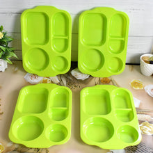 Unbreakable Plastic Food Plates / Biodegradable 5 Compartment Square Plate for Food - justgrabit.in | Just Grab It