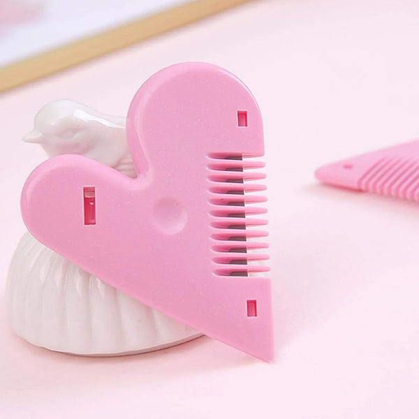 Heart Shape Plastic Hair Cutting Scissors (1 Pc / With Card Packing) - justgrabit.in | Just Grab It