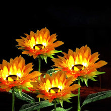 Garden Solar Sunflower Outdoor LED Light Inserted Ground Simulation Plant (4 Pcs Set) - justgrabit.in | Just Grab It
