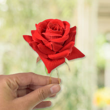 Hair Clip Red Rose Bridal Hair Pins Rose (12 Pcs Set / Red Color Only) - justgrabit.in | Just Grab It
