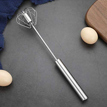Medium Stainless Steel Egg Whisk, Hand Push Rotary Whisk Blender (1 Pc / 30 Cm) - justgrabit.in | Just Grab It